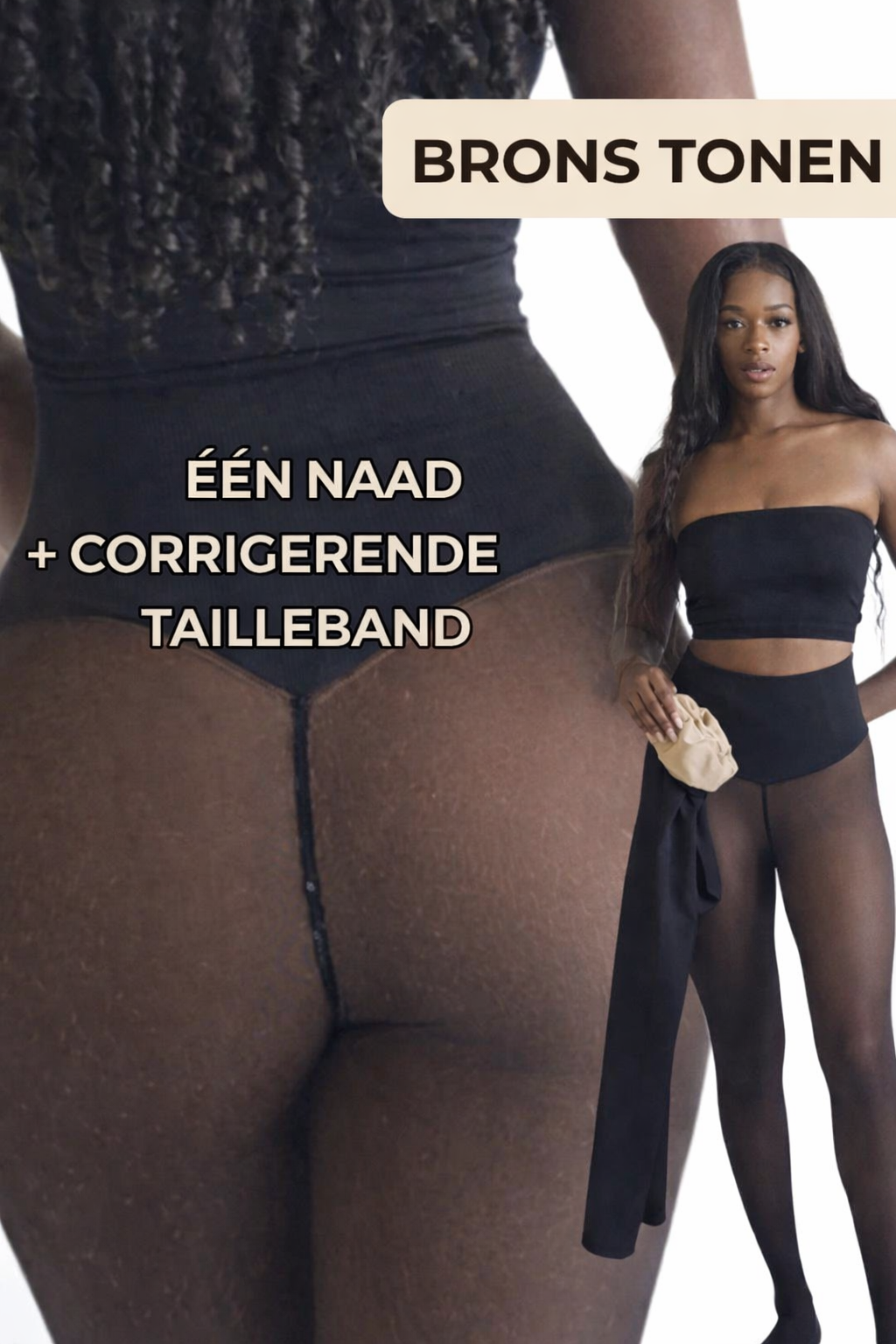Ontwerp met één naad + compressietailleband